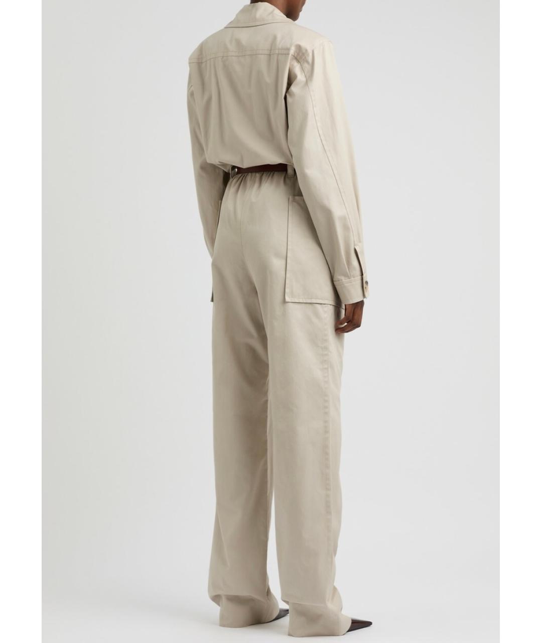 SAINT LAURENT Бежевый хлопковый комбинезон, фото 7