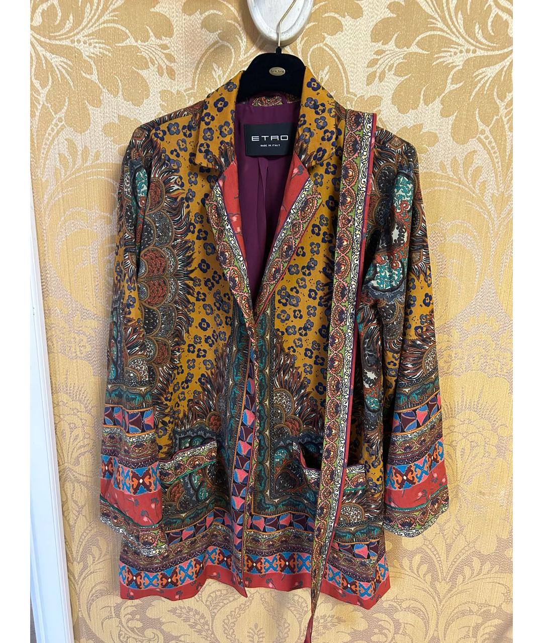 ETRO Коричневый шерстяной жакет/пиджак, фото 9