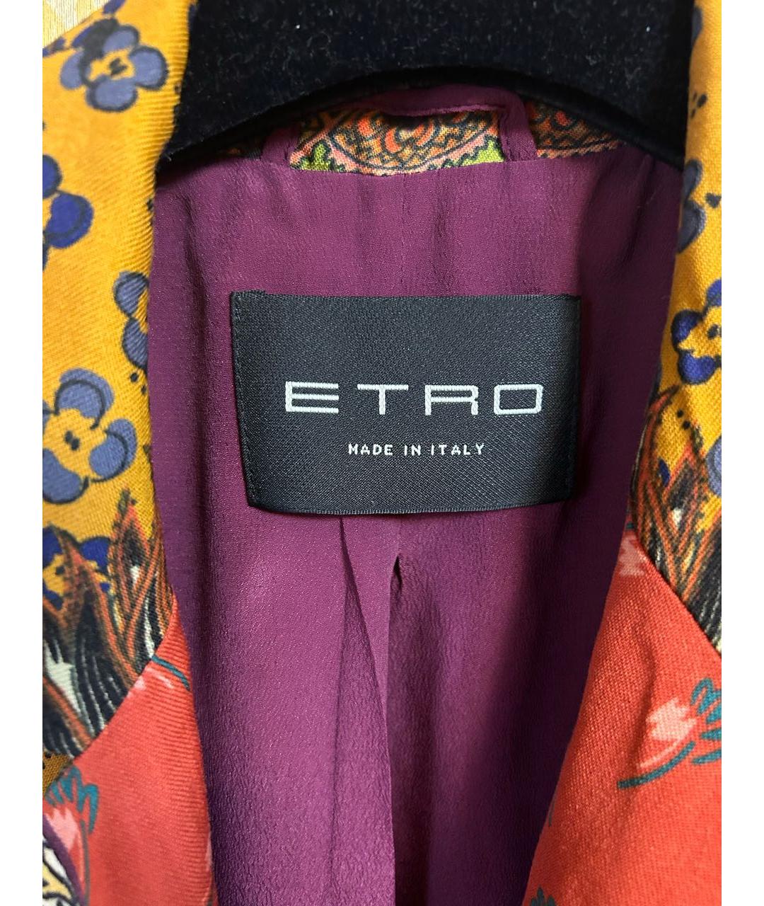 ETRO Коричневый шерстяной жакет/пиджак, фото 3