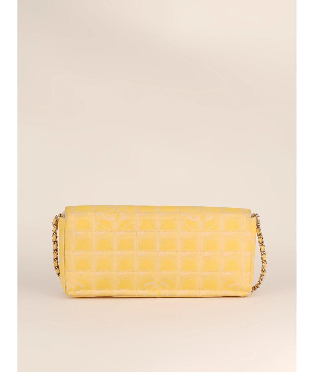 CHANEL Желтая нейлоновая сумка через плечо, фото 2