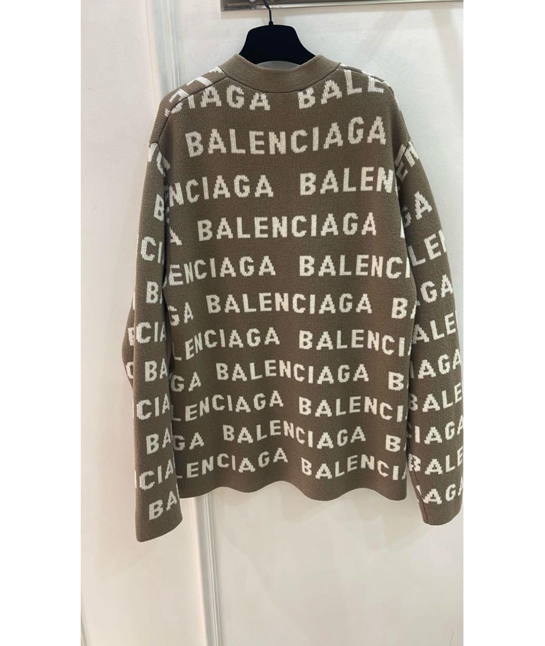 BALENCIAGA Бежевый хлопковый кардиган, фото 5