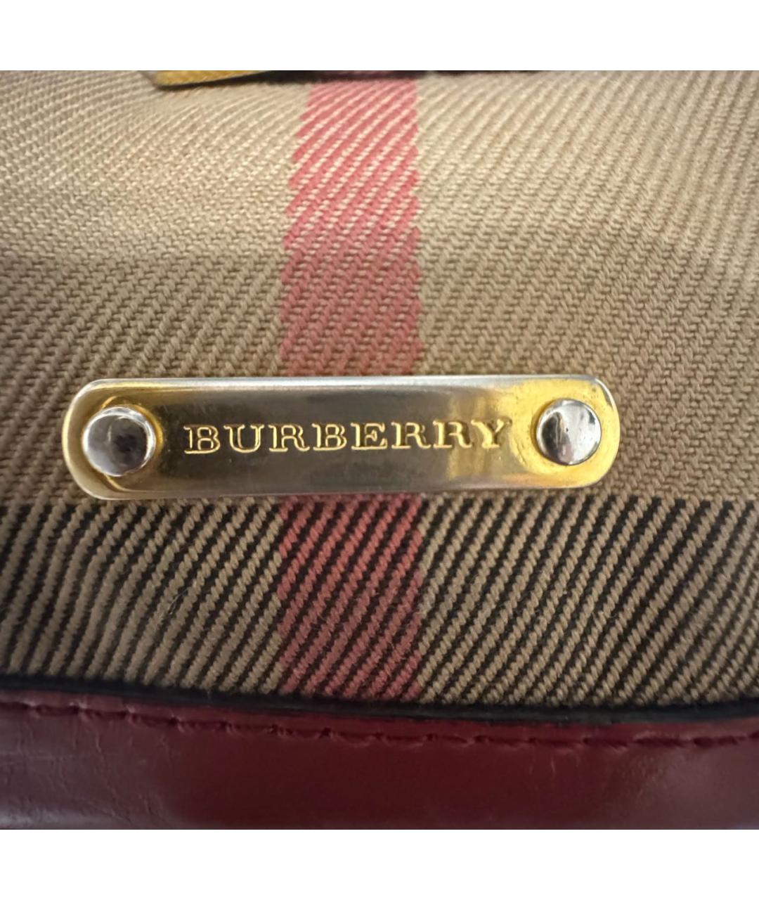 BURBERRY Красная кожаная сумка через плечо, фото 5