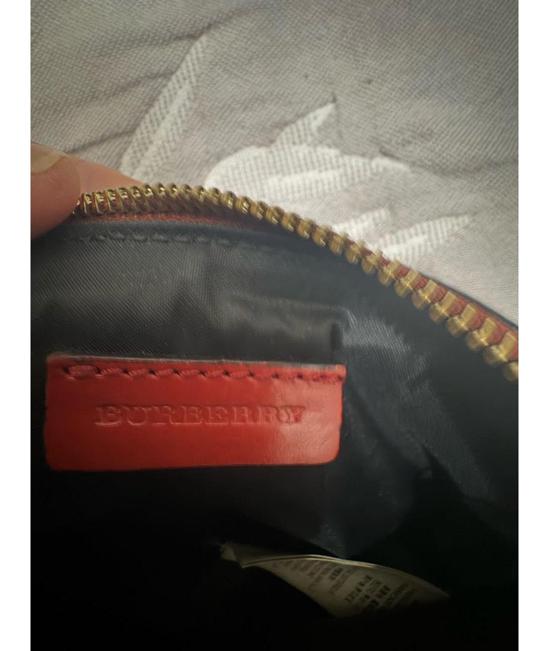 BURBERRY Красная кожаная сумка через плечо, фото 4