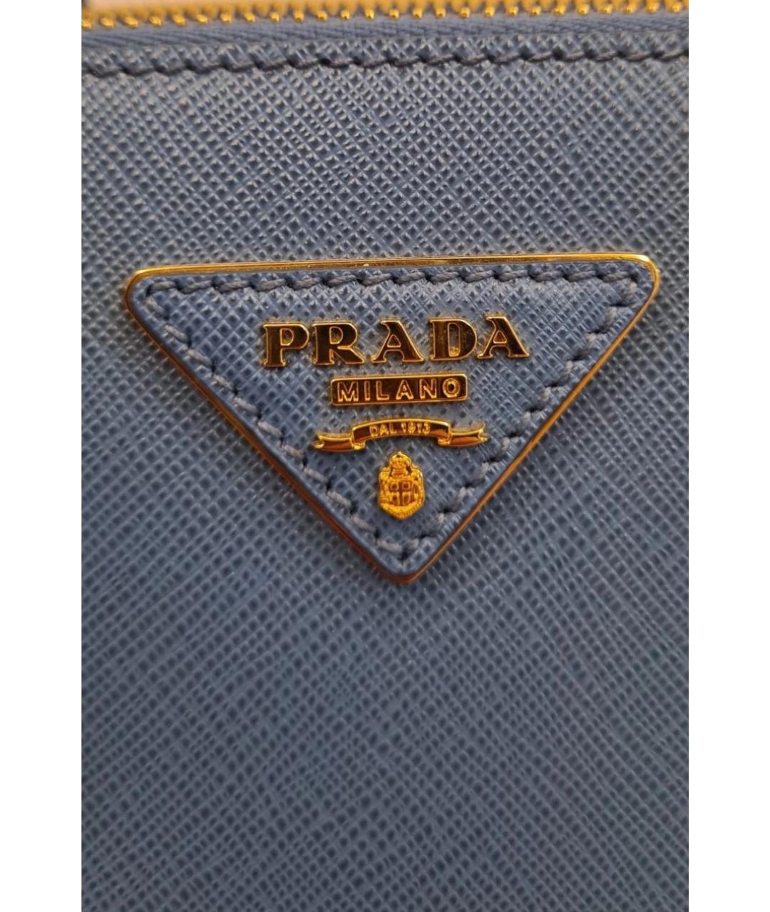 PRADA Темно-синяя кожаная сумка через плечо, фото 3