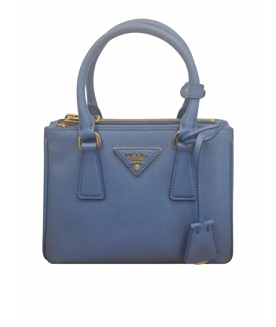 PRADA Темно-синяя кожаная сумка через плечо, фото 1