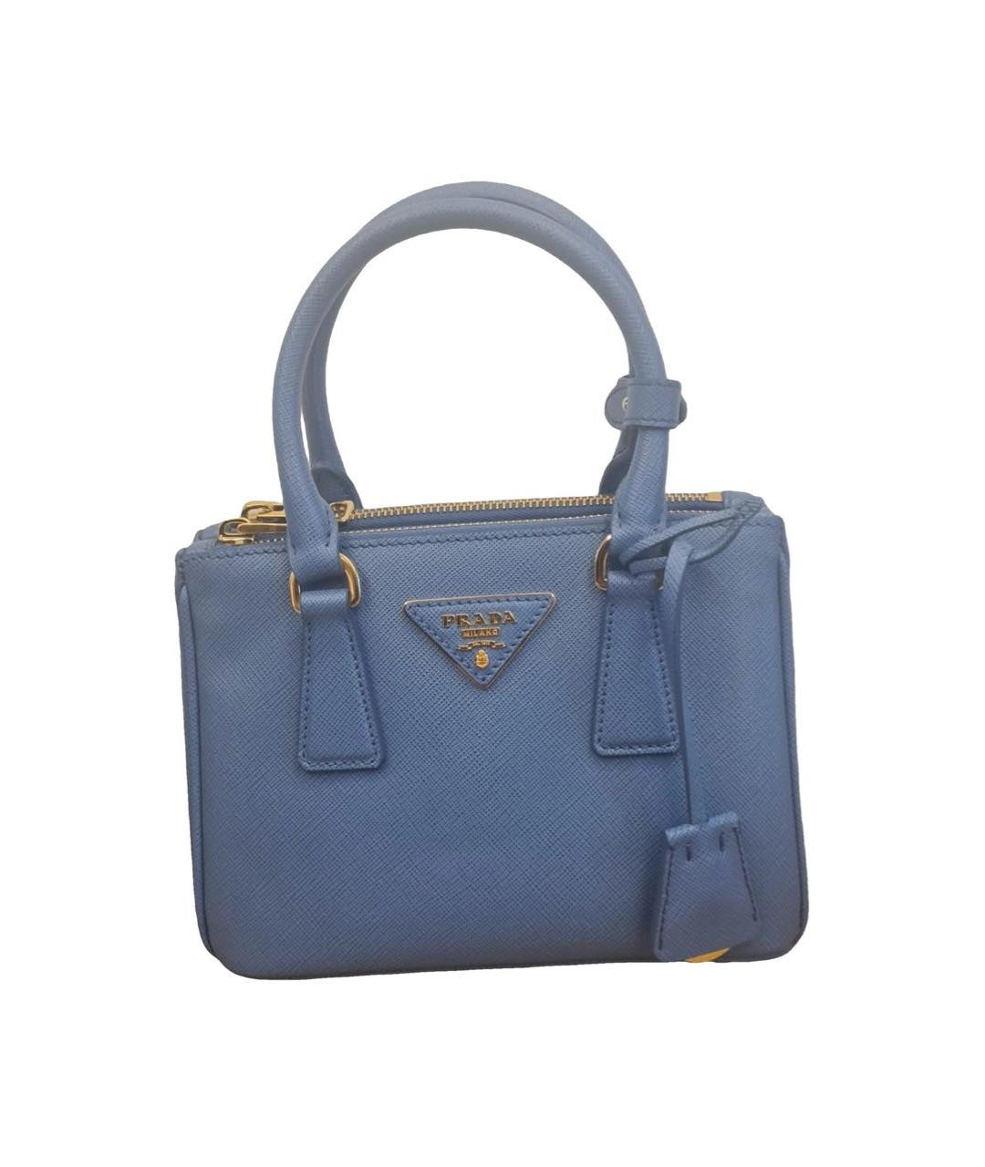 PRADA Темно-синяя кожаная сумка через плечо, фото 8