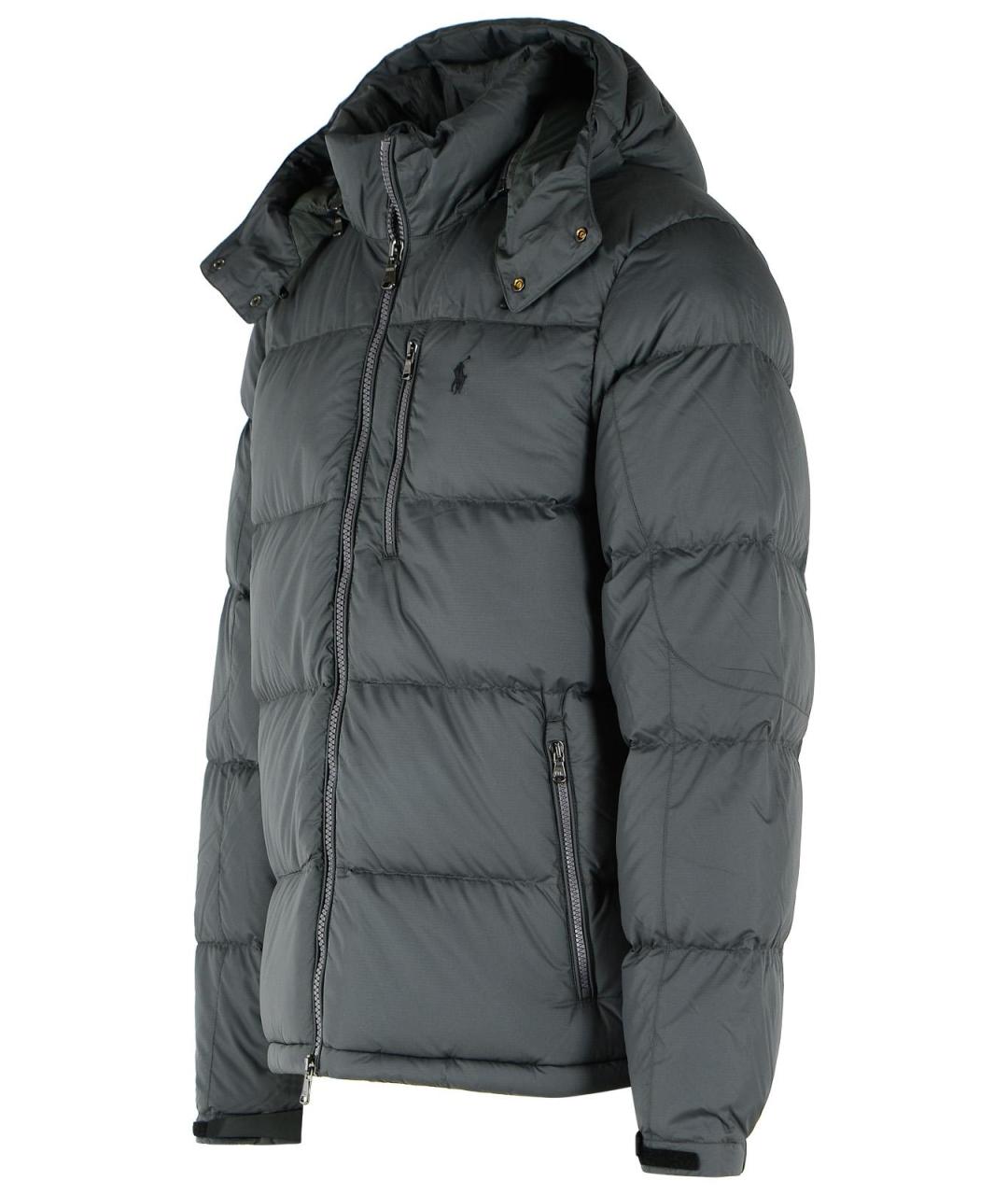 POLO RALPH LAUREN Серый полиэстеровый пуховик, фото 2
