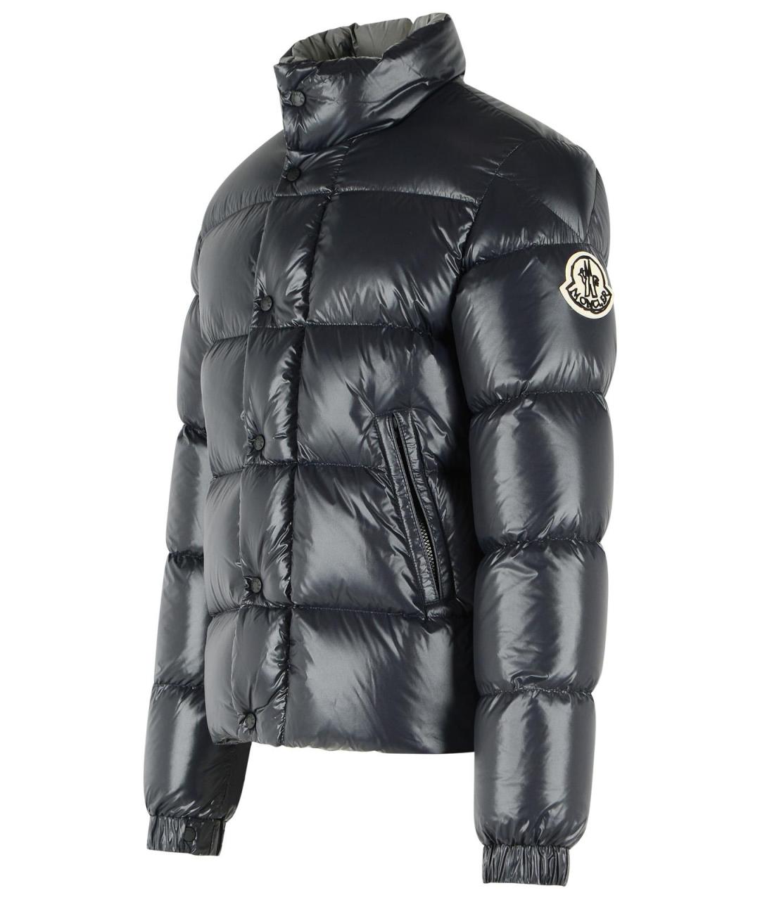 MONCLER Черный полиамидовый пуховик, фото 2