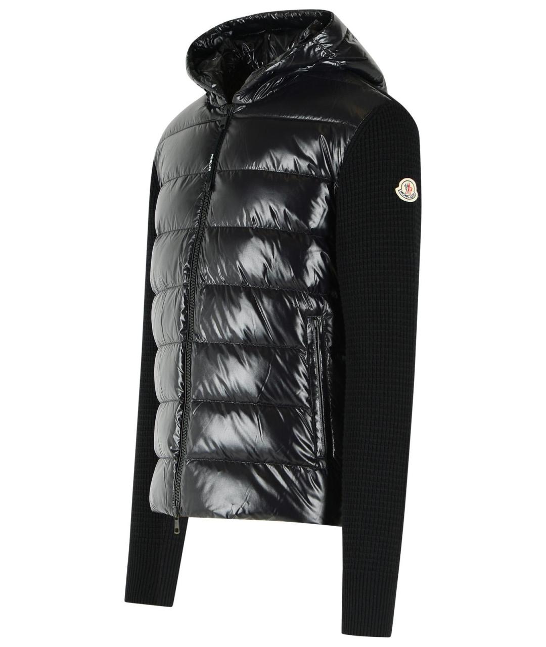 MONCLER Черный шерстяной кардиган, фото 2