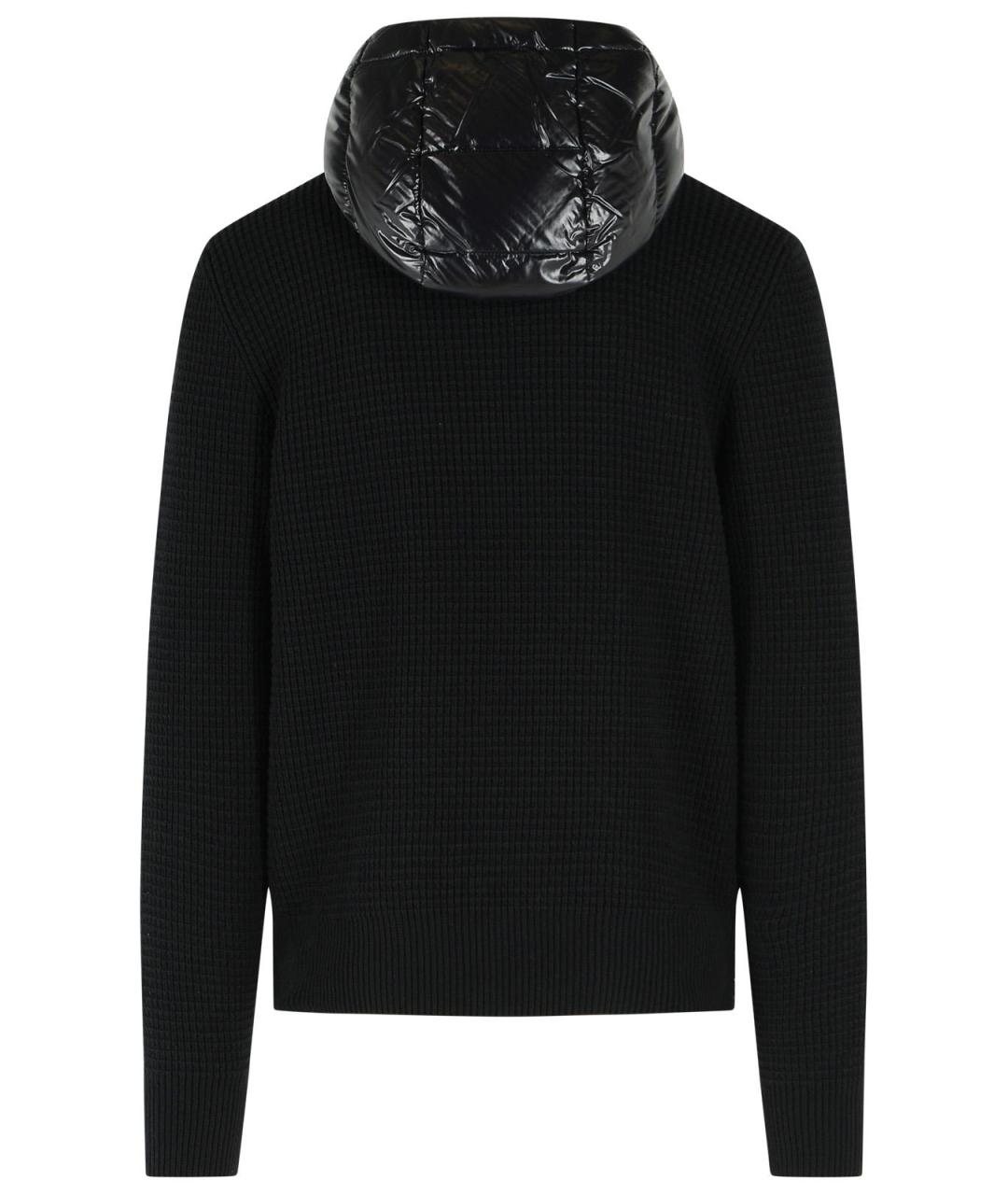 MONCLER Черный шерстяной кардиган, фото 3