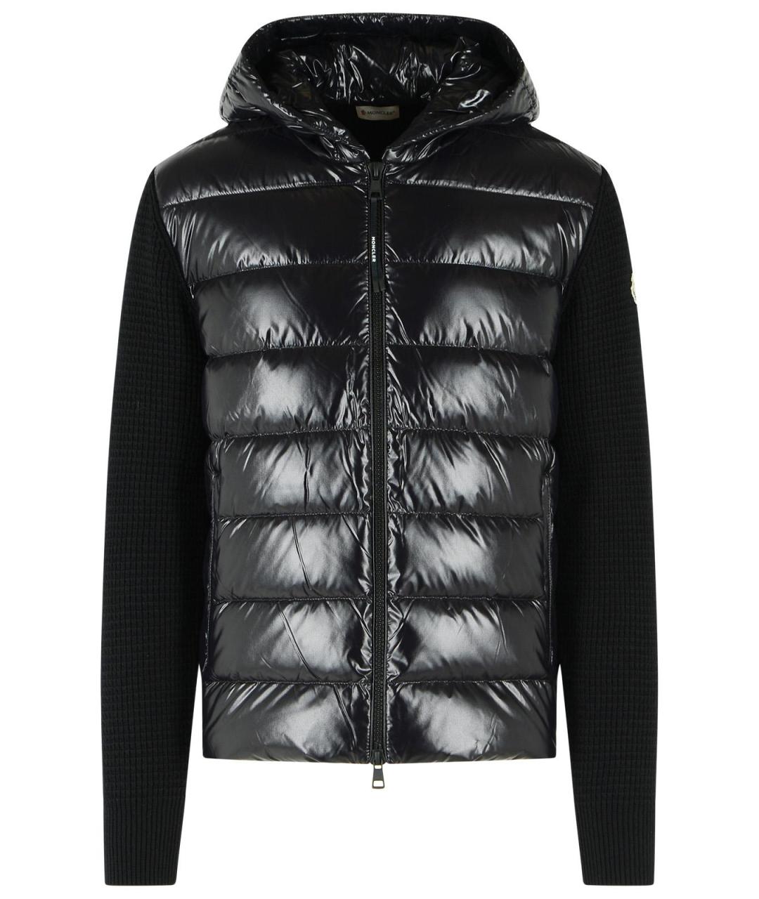 MONCLER Черный шерстяной кардиган, фото 1