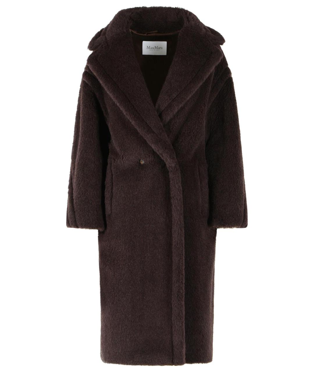 MAX MARA Коричневое шерстяное пальто, фото 1