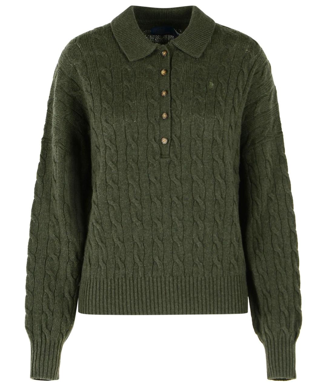 POLO RALPH LAUREN Зеленый шерстяной джемпер / свитер, фото 1