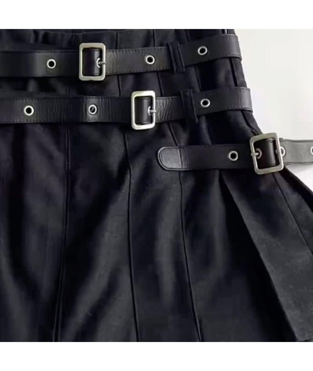 DOLCE&GABBANA Черная юбка мини, фото 4