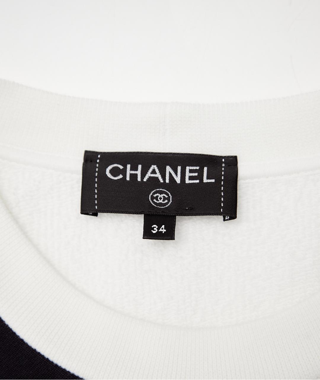 CHANEL Белый хлопковый джемпер / свитер, фото 3