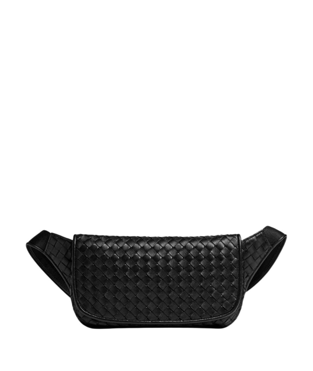 BOTTEGA VENETA Черная кожаная поясная сумка, фото 1