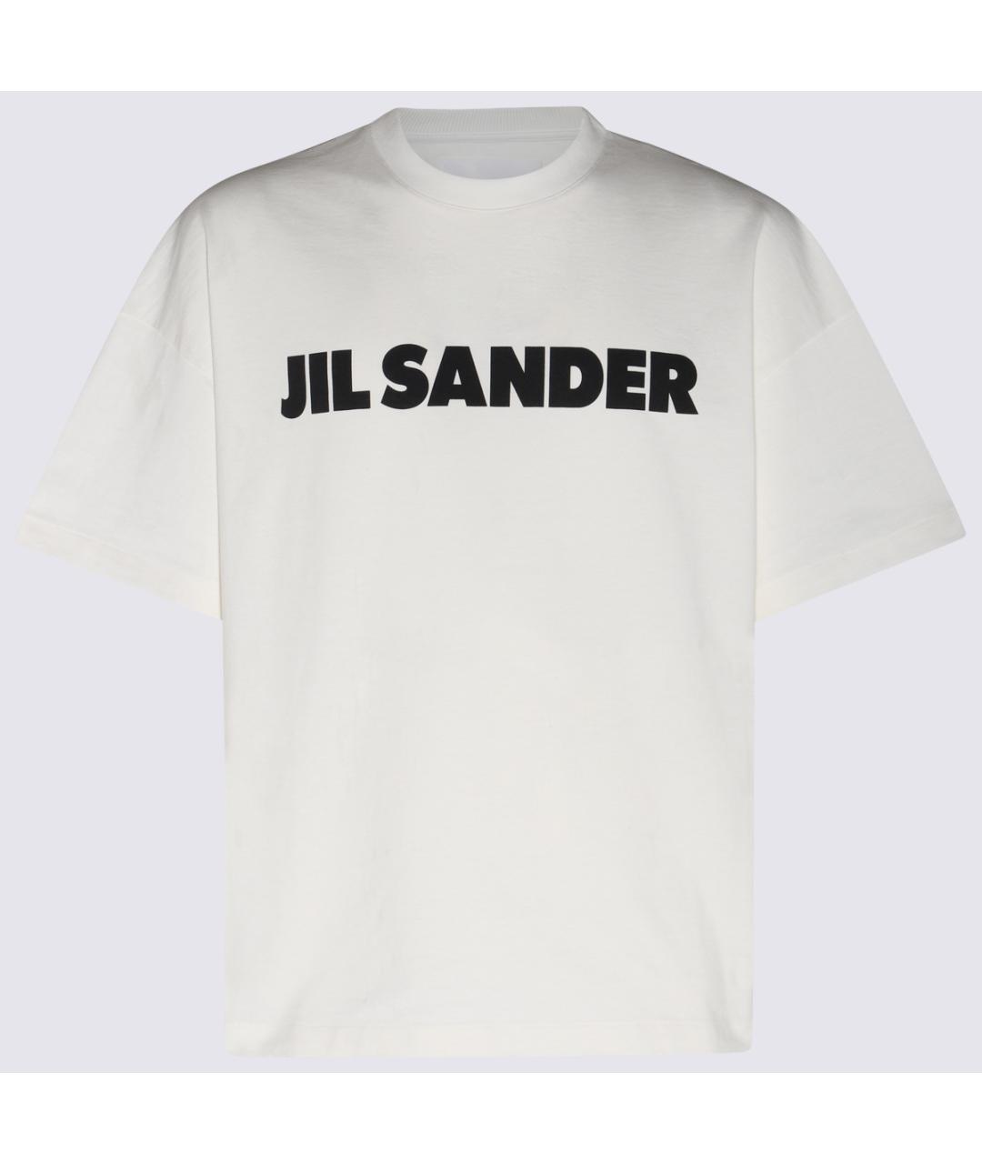 JIL SANDER Белая хлопковая футболка, фото 3