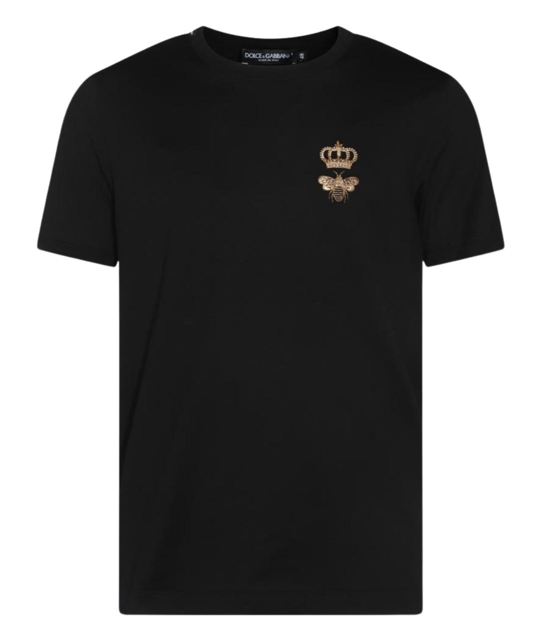 DOLCE&GABBANA Черная хлопковая футболка, фото 1
