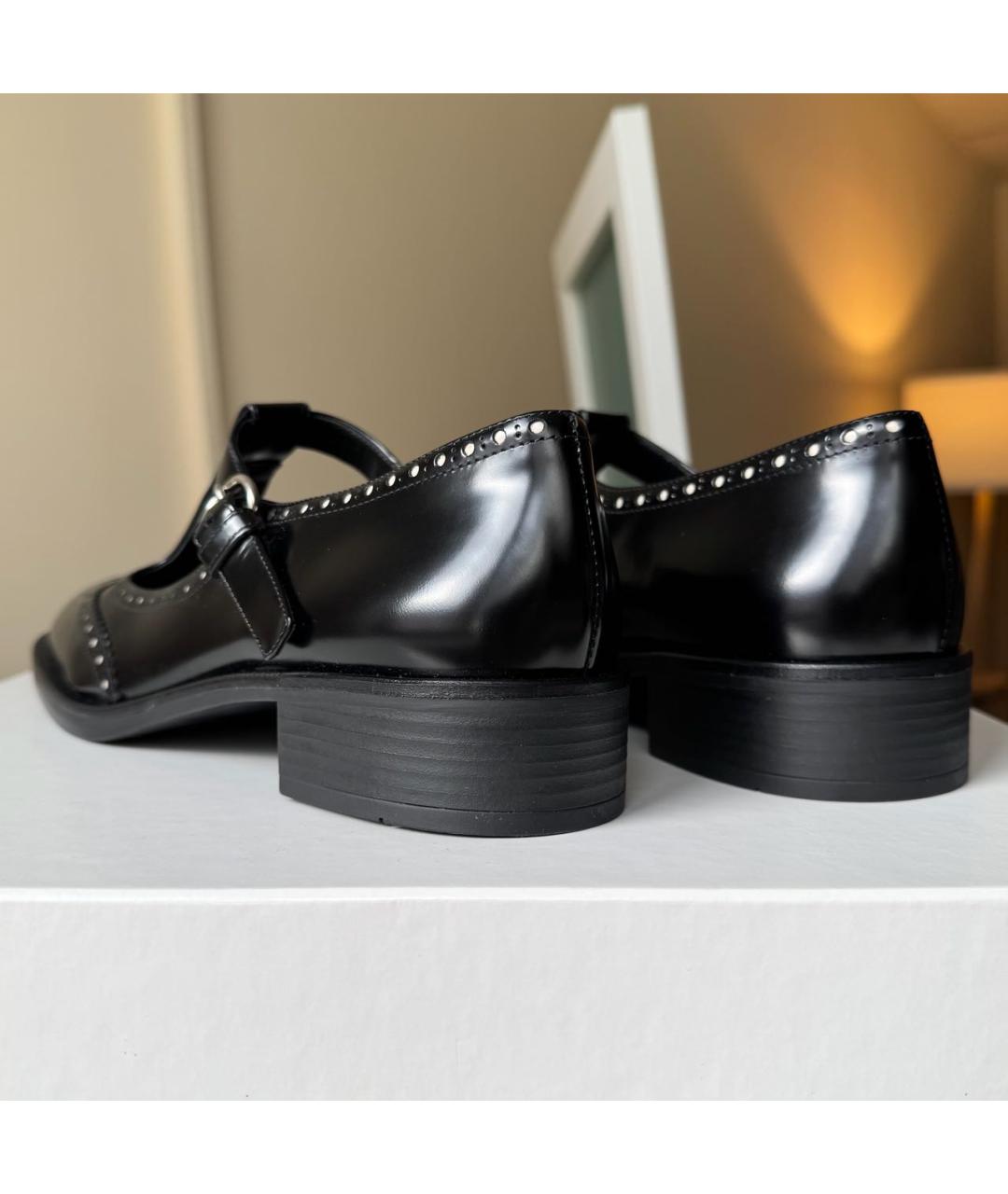 MIU MIU Черные кожаные босоножки, фото 4