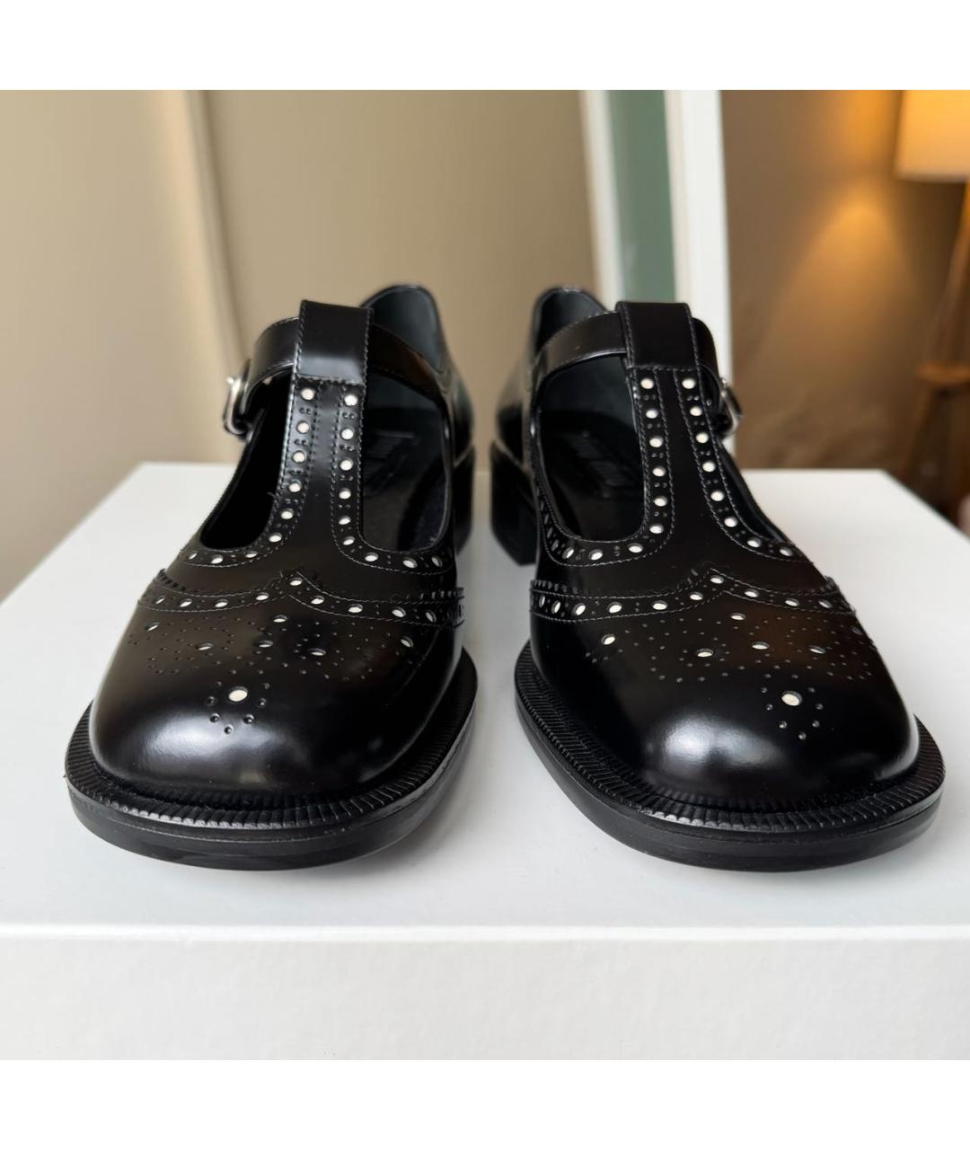 MIU MIU Черные кожаные босоножки, фото 2