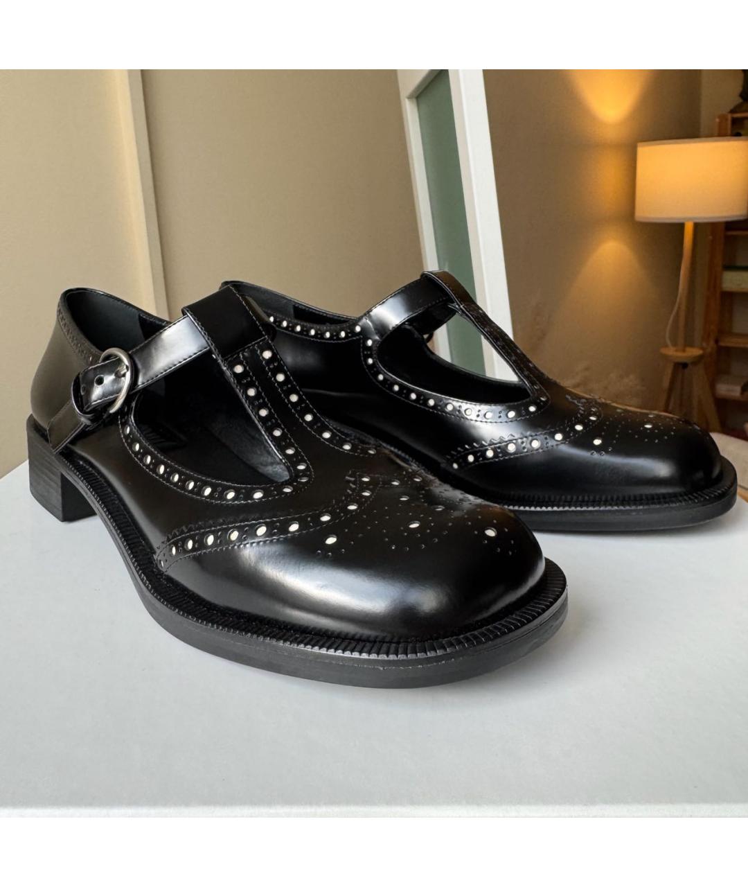 MIU MIU Черные кожаные босоножки, фото 3
