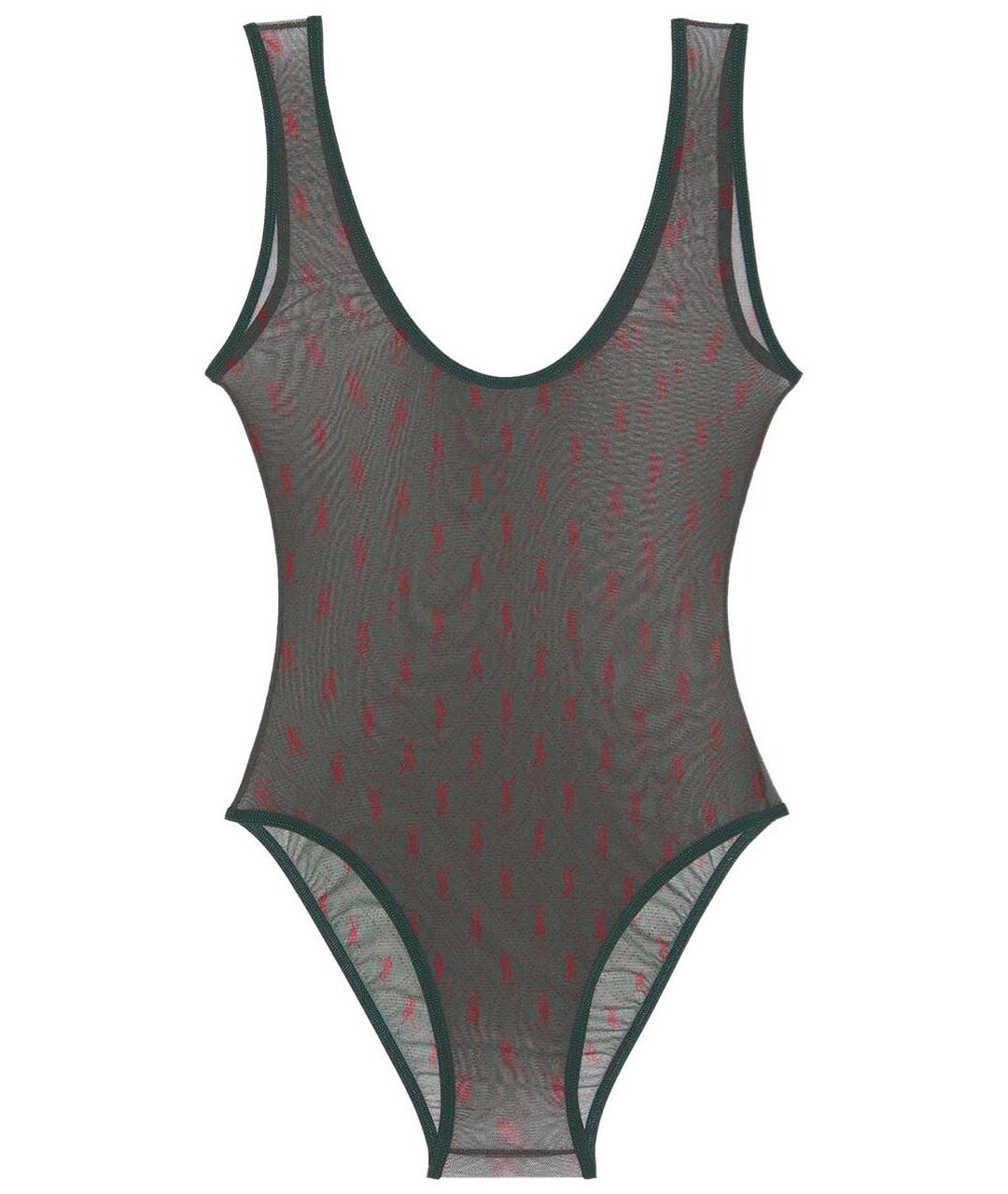 SAINT LAURENT Зеленое полиамидовое боди, фото 6