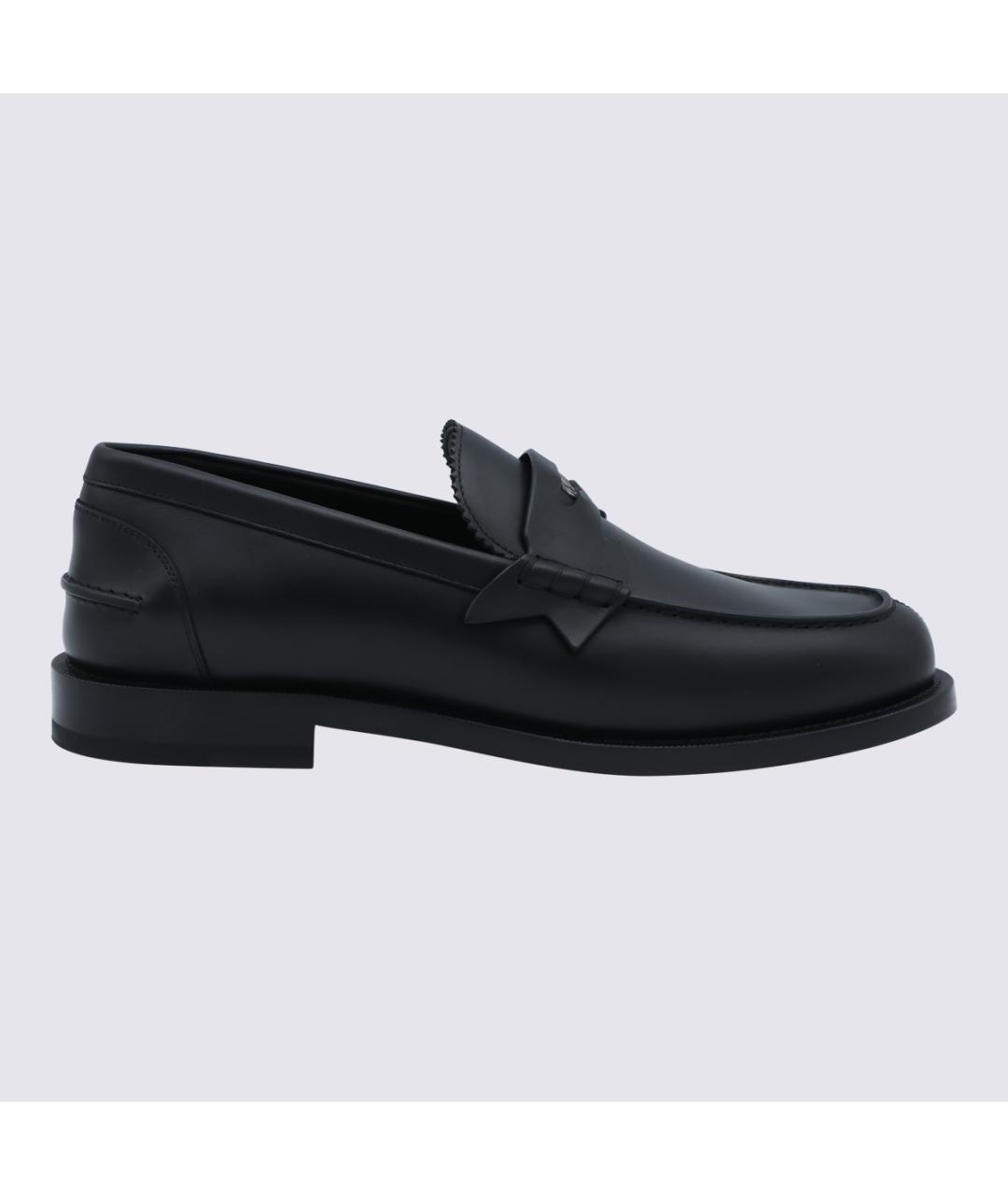 CHRISTIAN LOUBOUTIN Черные кожаные лоферы, фото 5