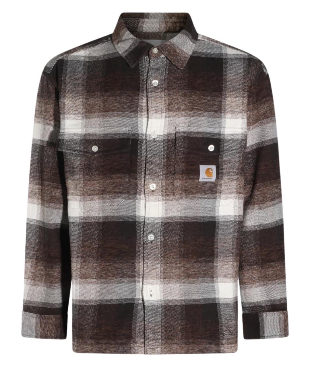 CARHARTT WIP Коричневая хлопковая кэжуал рубашка, фото 1