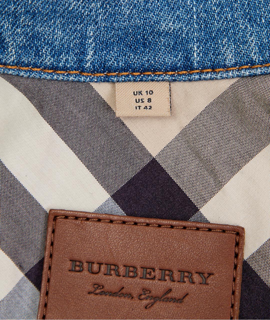 BURBERRY Синяя хлопковая куртка, фото 3