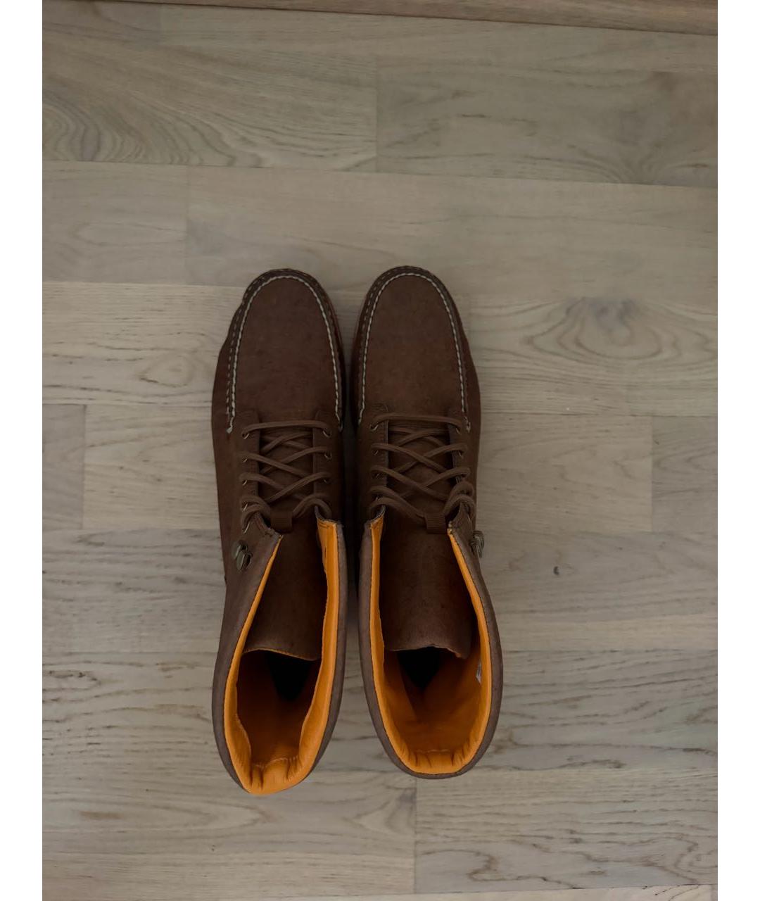 TIMBERLAND Коричневые кожаные высокие ботинки, фото 3
