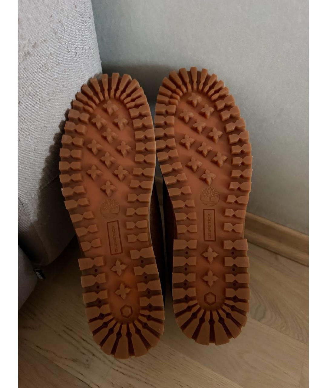 TIMBERLAND Коричневые кожаные высокие ботинки, фото 5