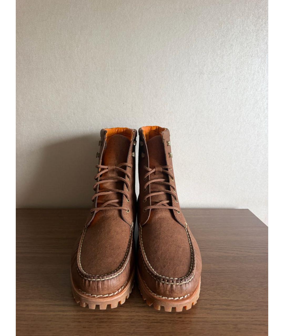TIMBERLAND Коричневые кожаные высокие ботинки, фото 2