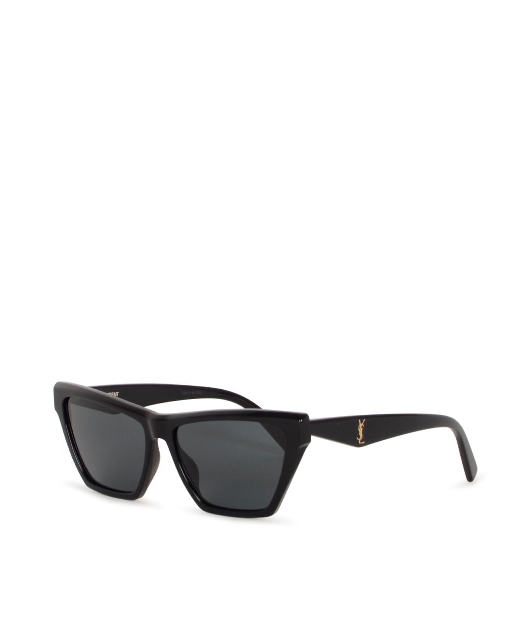 SAINT LAURENT Черные пластиковые солнцезащитные очки, фото 3
