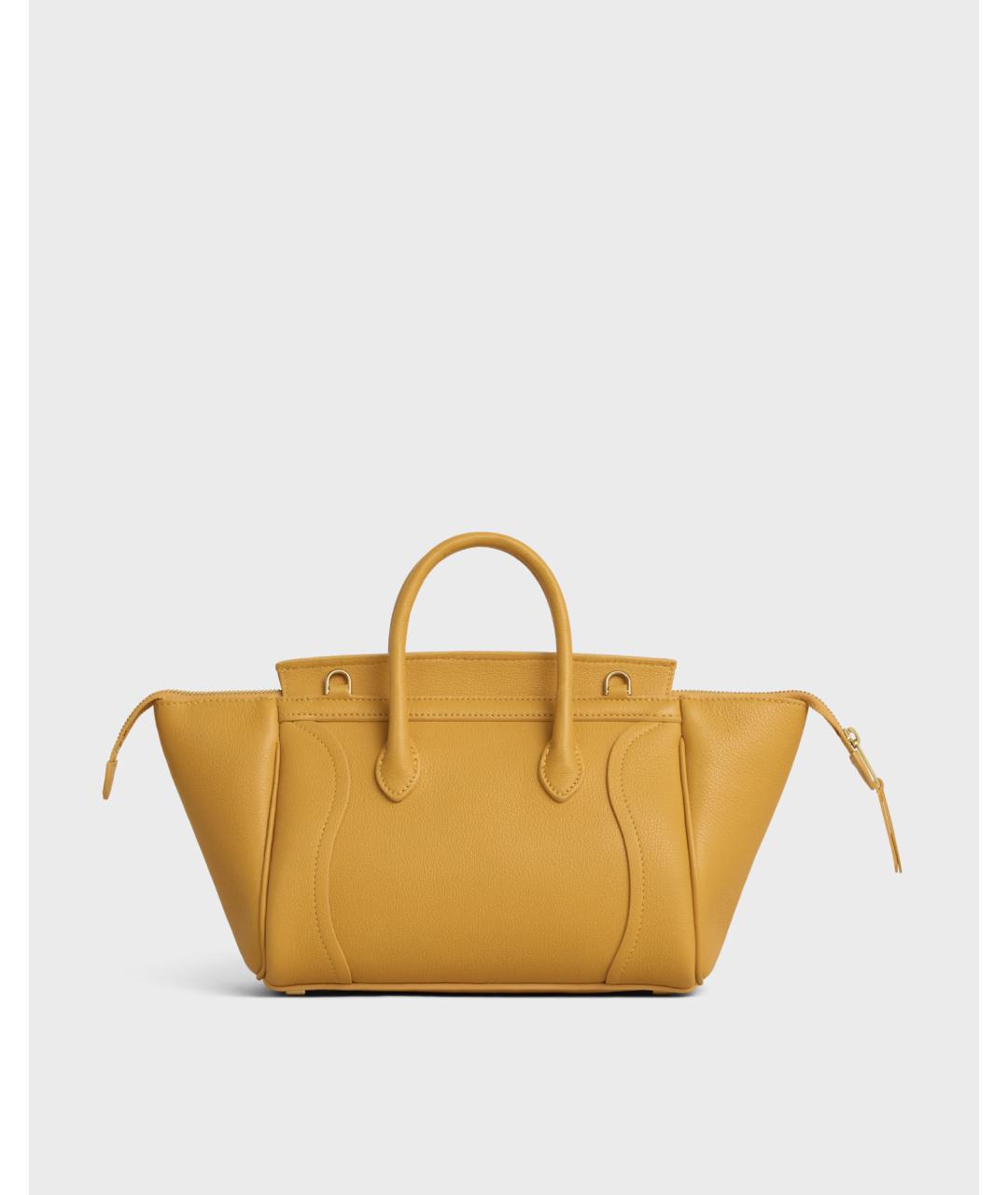 CELINE Оранжевая кожаная сумка тоут, фото 3