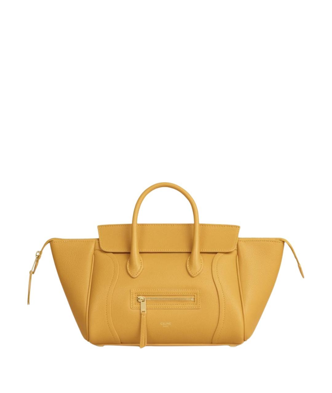 CELINE Оранжевая кожаная сумка тоут, фото 1