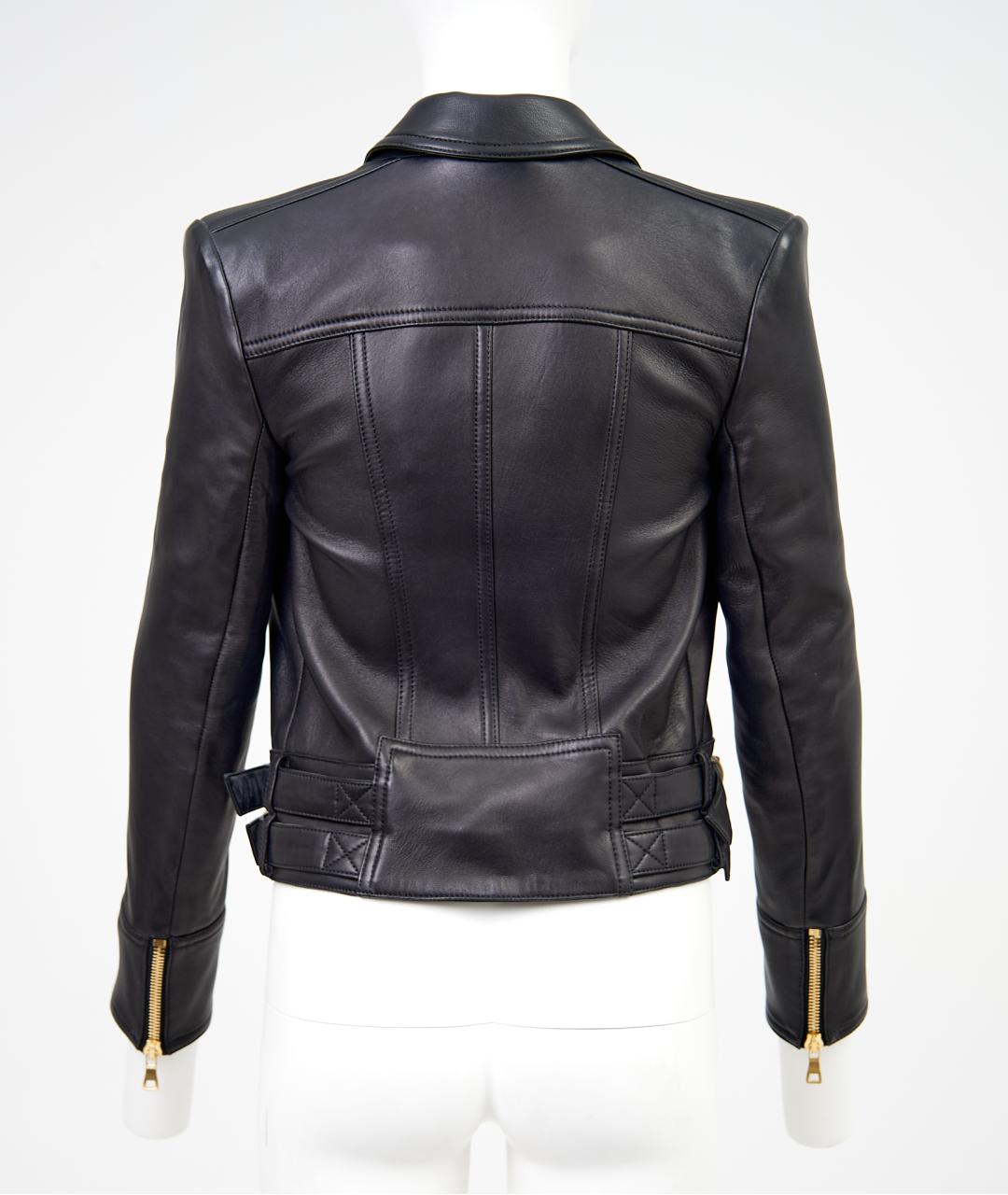 BALMAIN Черная кожаная куртка, фото 3