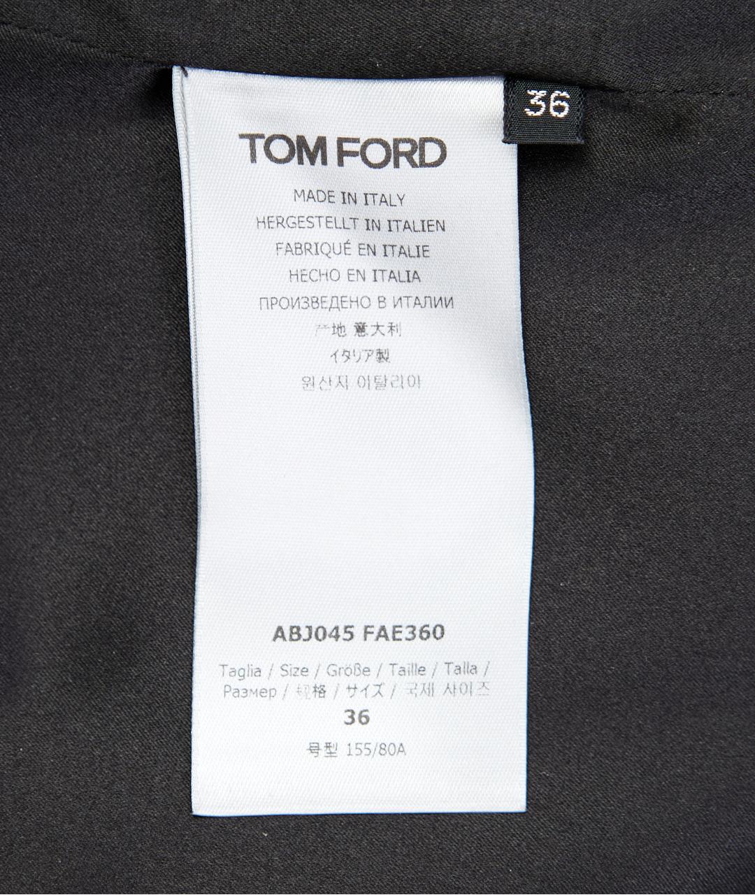 TOM FORD Черное полиамидовое вечернее платье, фото 6