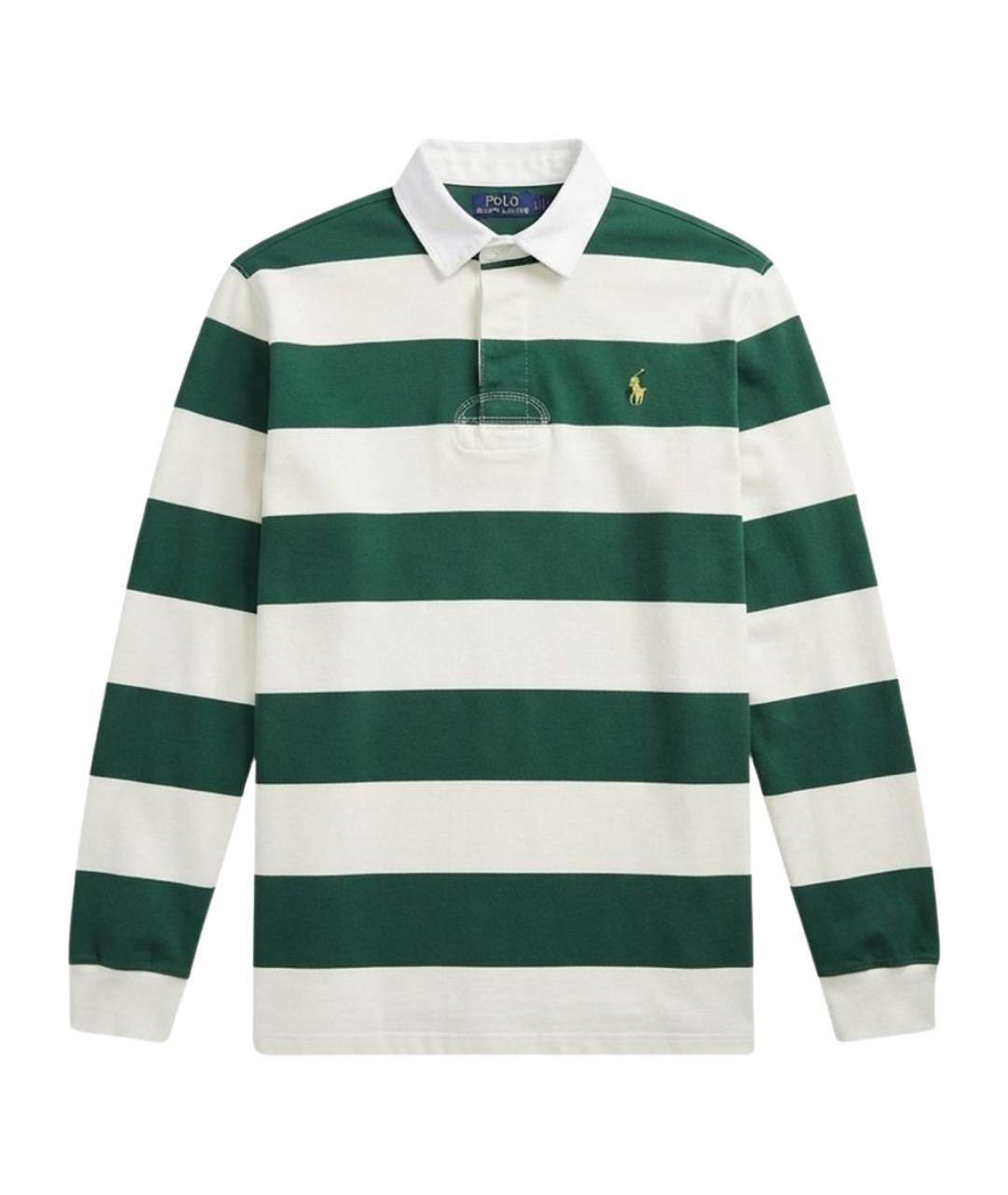 POLO RALPH LAUREN Мульти хлопковое поло с длинным рукавом, фото 1
