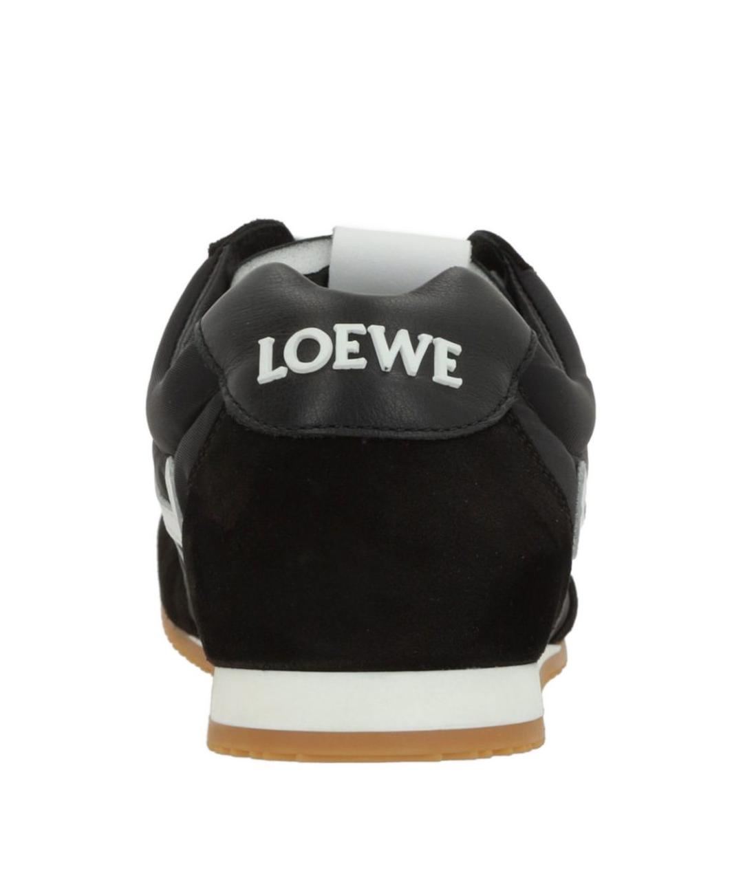 LOEWE Черные кожаные кроссовки, фото 4