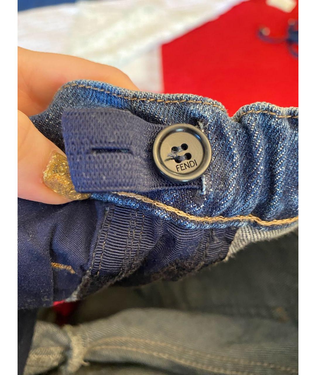 FENDI KIDS Синие детские джинсы, фото 4
