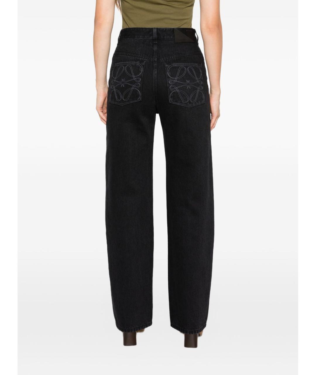 LOEWE Черные хлопковые прямые джинсы, фото 2