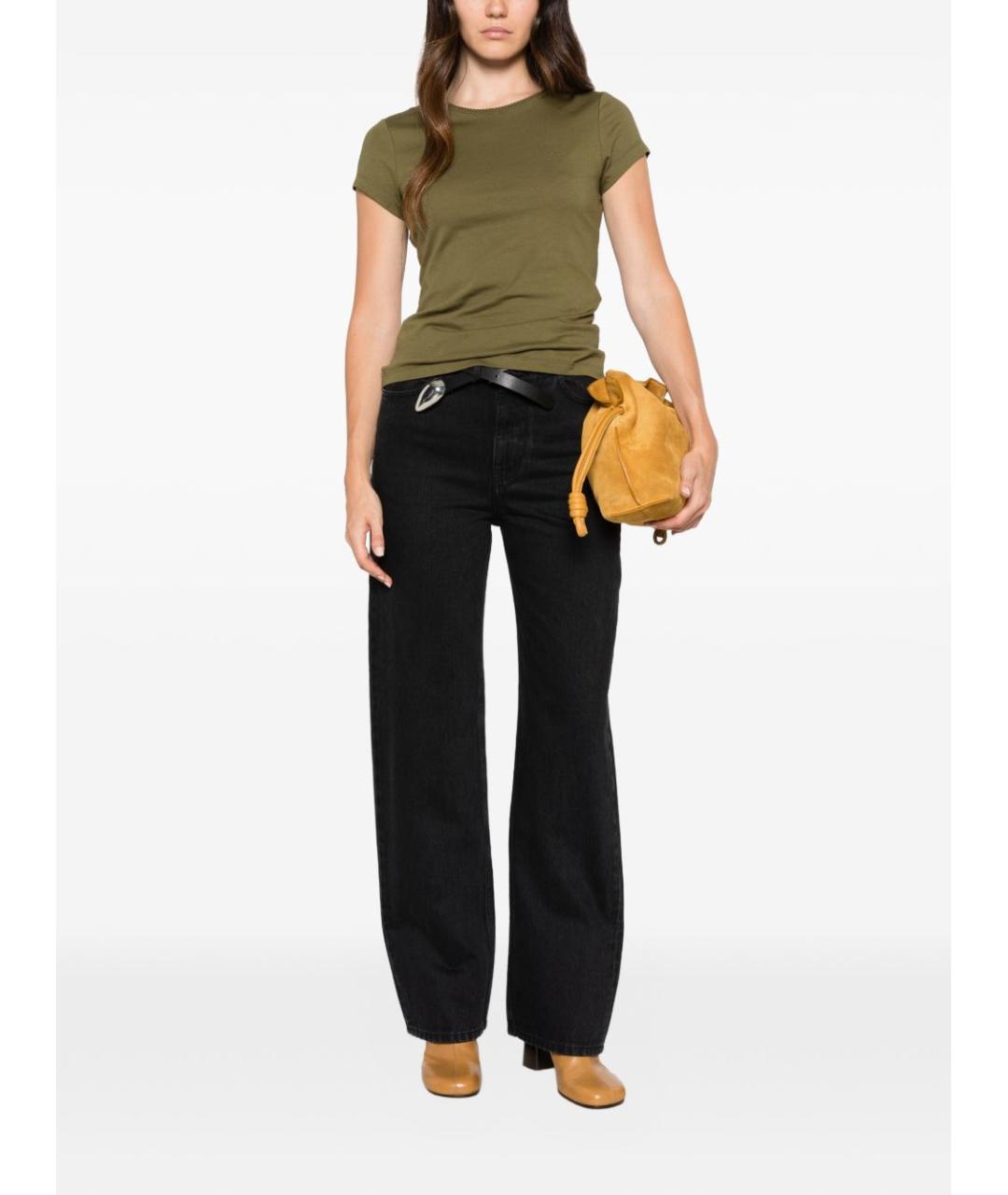 LOEWE Черные хлопковые прямые джинсы, фото 5