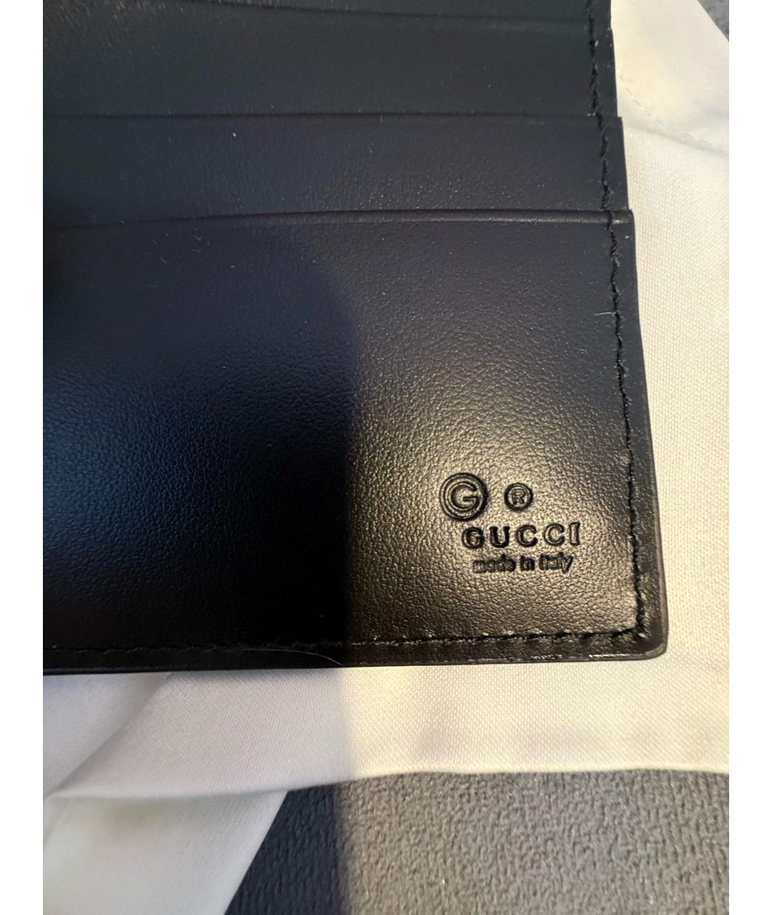 GUCCI Черный кожаный кошелек, фото 3