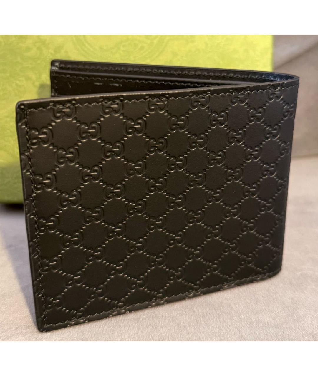 GUCCI Черный кожаный кошелек, фото 7