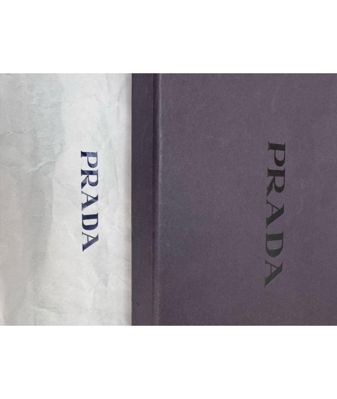 PRADA Серебряные кожаные перчатки, фото 8