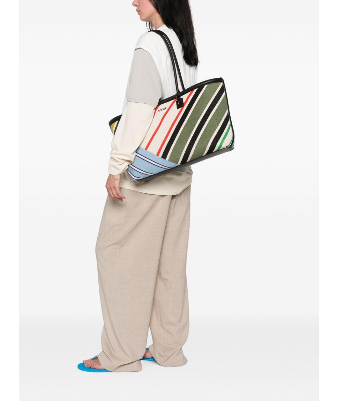 LOEWE Мульти сумка тоут из канвы, фото 3