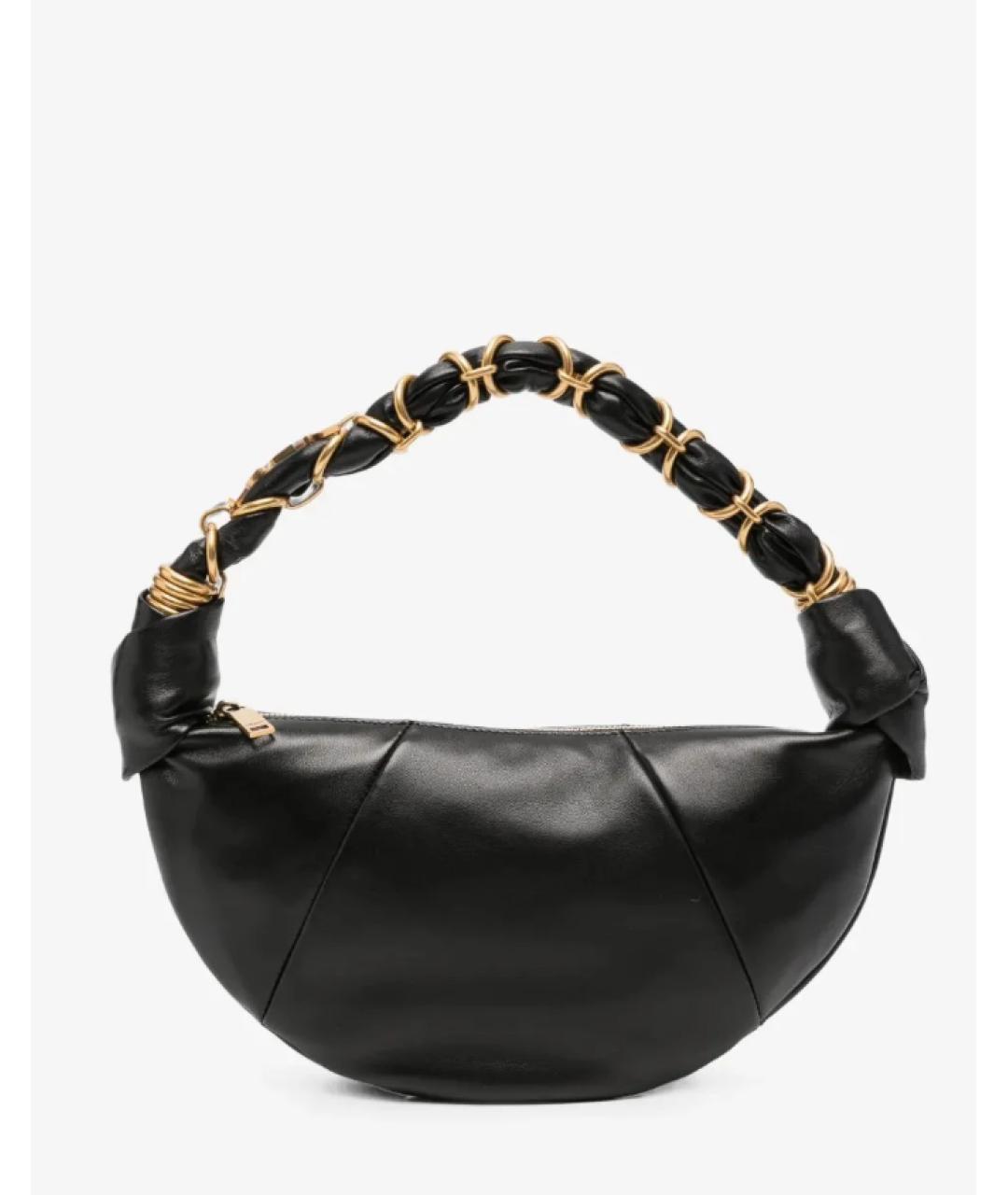 SAINT LAURENT Черная кожаная сумка с короткими ручками, фото 5
