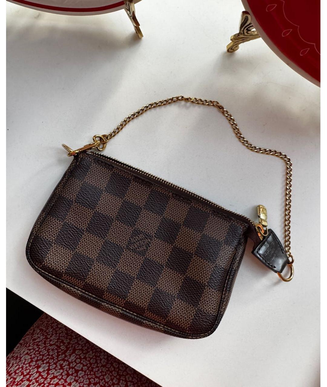 LOUIS VUITTON Коричневая сумка с короткими ручками из канвы, фото 3