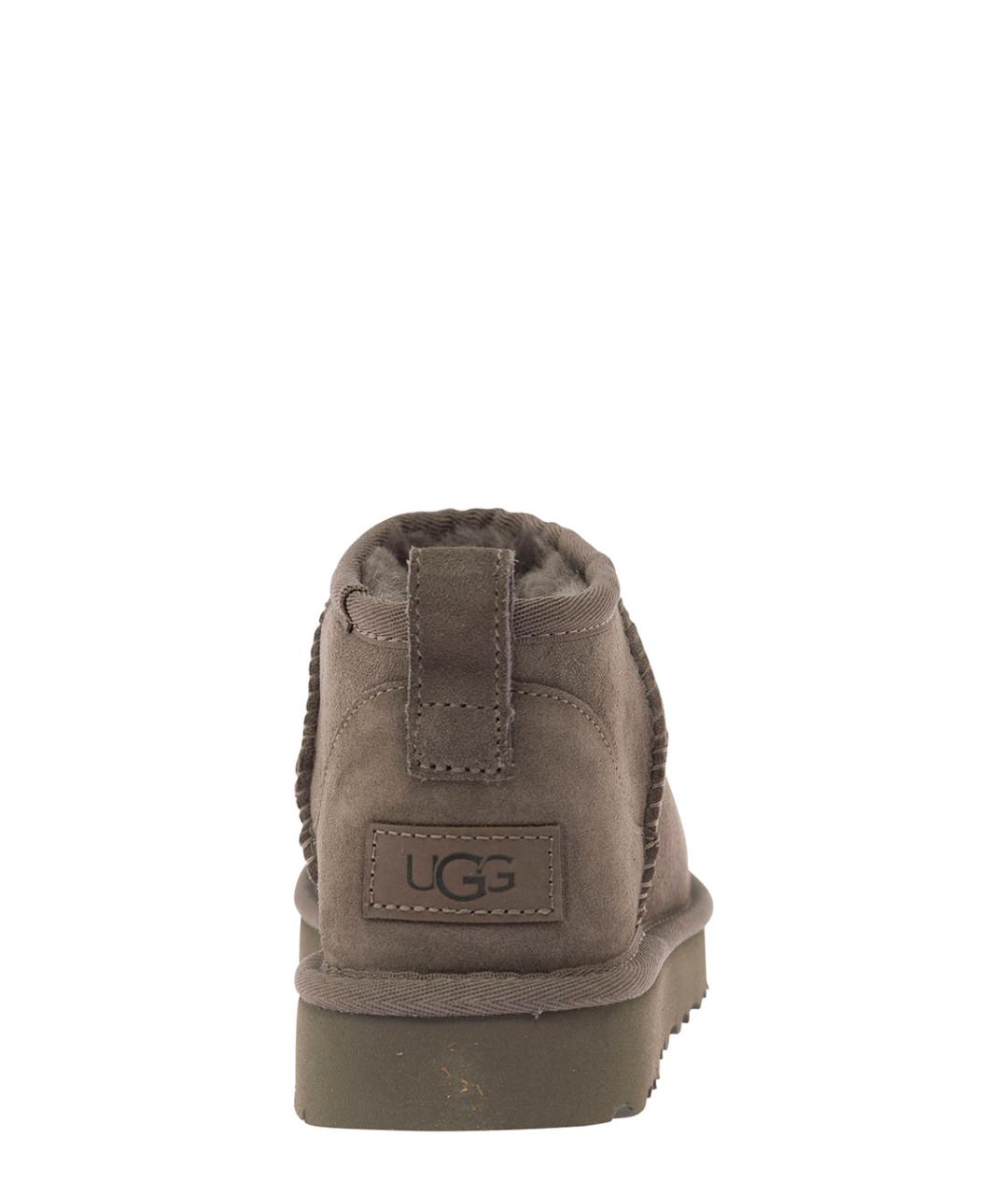 UGG Бежевые замшевые полусапоги, фото 4