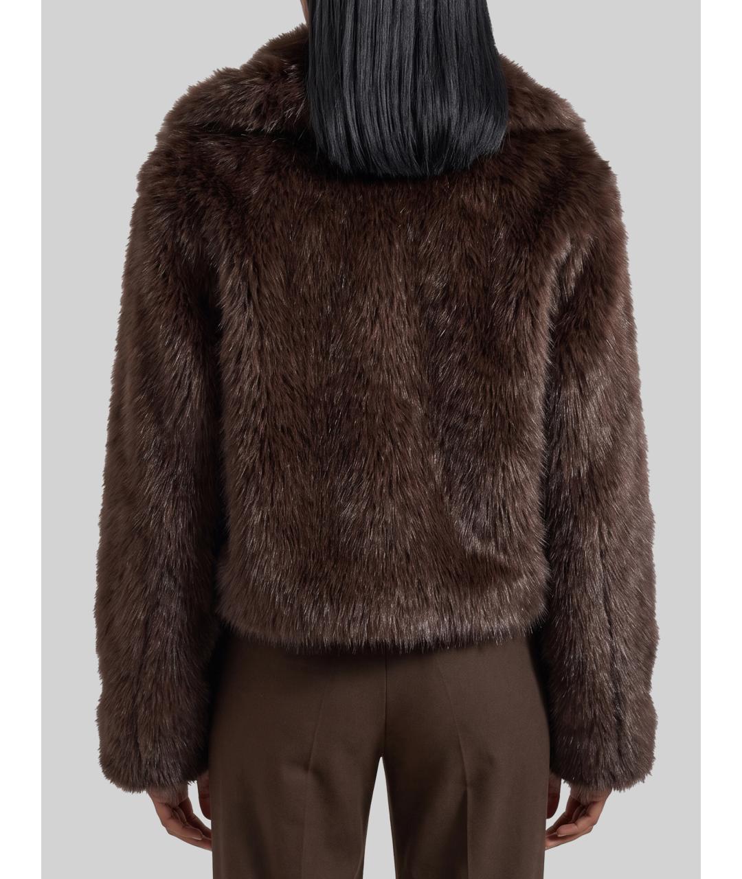THE FRANKIE SHOP Коричневая полиэстеровая куртка, фото 3